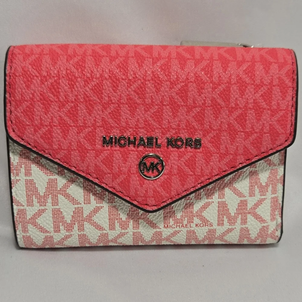 Michael Michael Kors Jet Set Charm Geran Multi MD ENV Trifold Leather Wallet